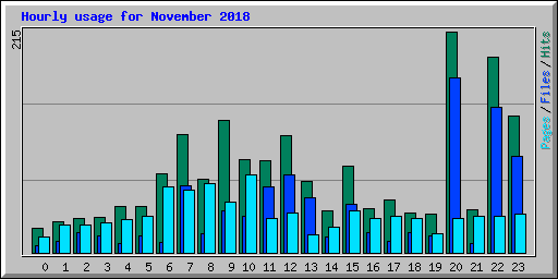 Hourly usage for November 2018