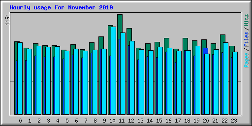 Hourly usage for November 2019