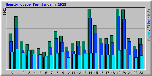 Hourly usage for January 2023