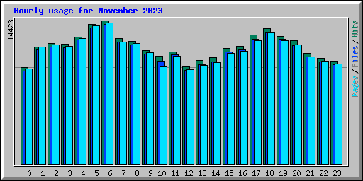 Hourly usage for November 2023