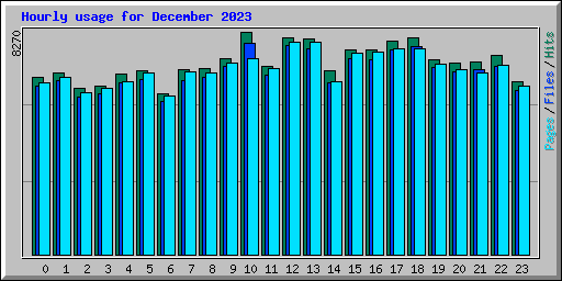 Hourly usage for December 2023
