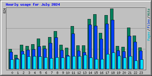 Hourly usage for July 2024