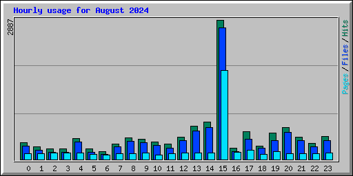 Hourly usage for August 2024